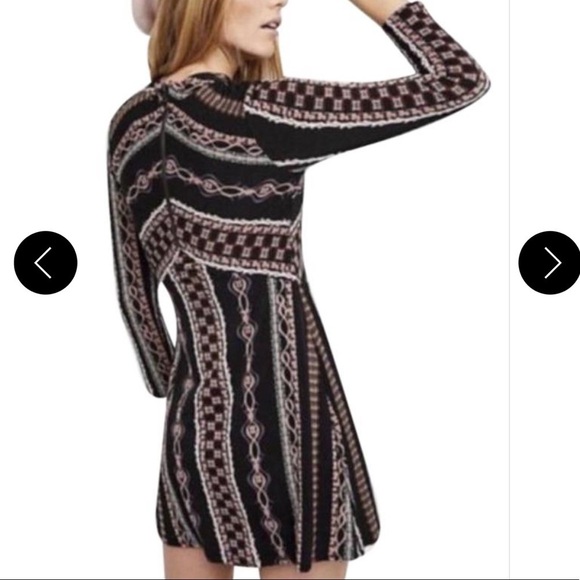 FREE People Stella jersey graphic chain print mini dress - Picture 4 of 12